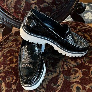 Donald Pliner Hope Black Patent Leather Loafer